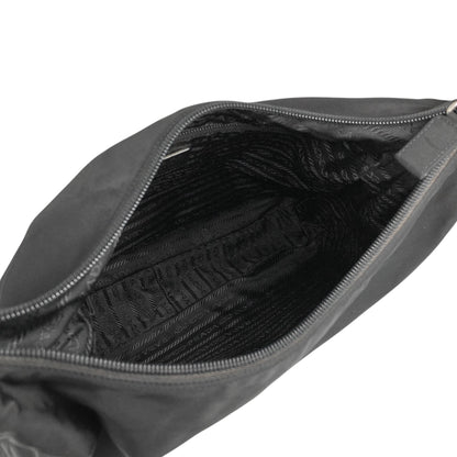 PRADA Tessuto Triangle Logo Shoulder bag Black Vintage gpgejr