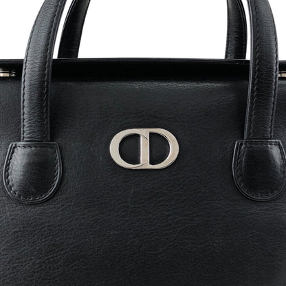Christian Dior CD Logo Handbag Black Vintage hfa4nr