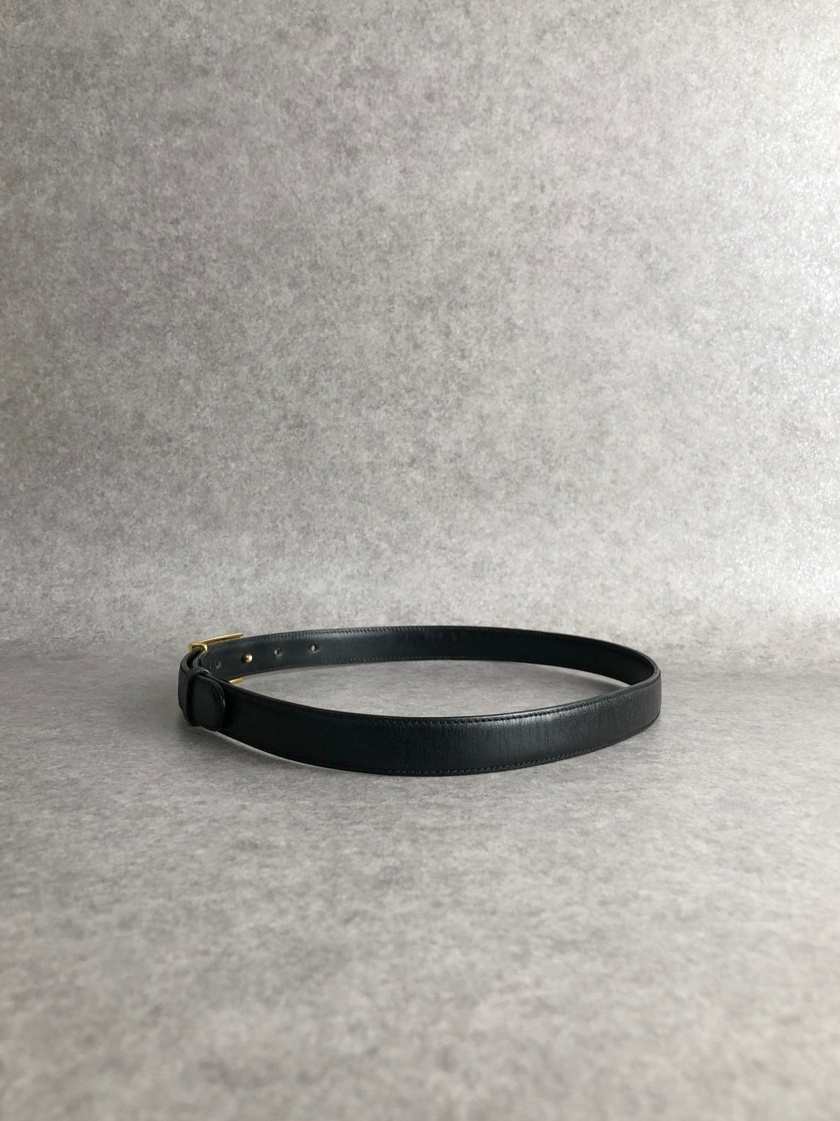 CELINE Horse Carriage Belt Black Vintage j7kdt3