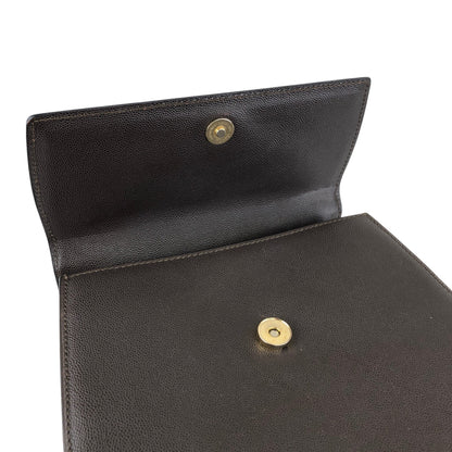 CELINE Gancini Two-way Handbag Shoulder bag Black Vintage hyifjs
