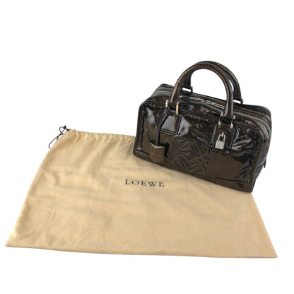 LOEWE Amazona28 Anagram Handbag Brown Vintage j8tjia