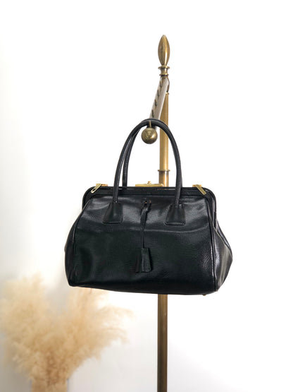 PRADA Handbag Boston bag Black Vintage ruijbf