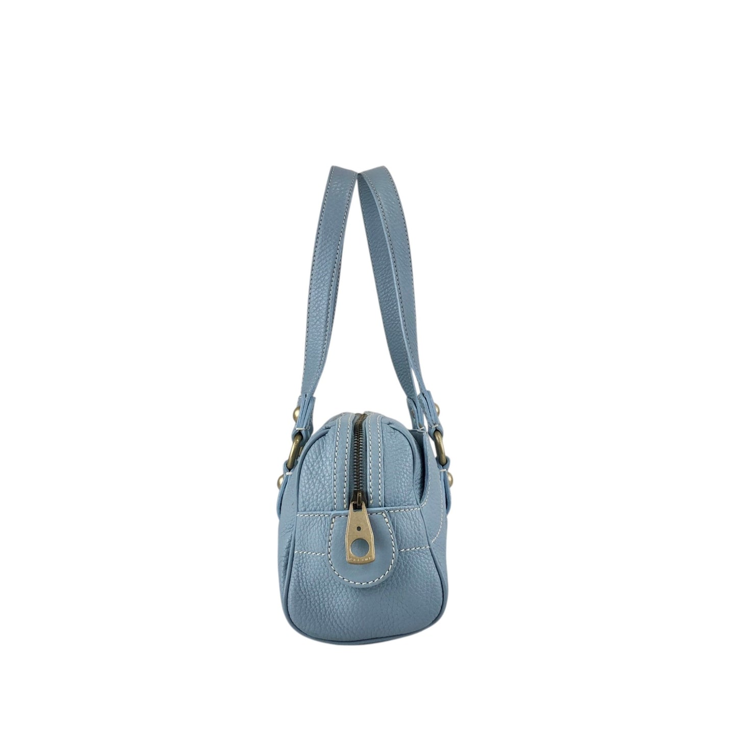 CELINE Blason Handbag Sky blue Vintage 5m2evd