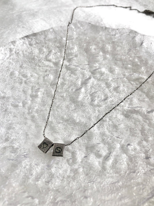 GUCCI Interlocking SILVER925 Necklace Silver Vintage 6uwnjy