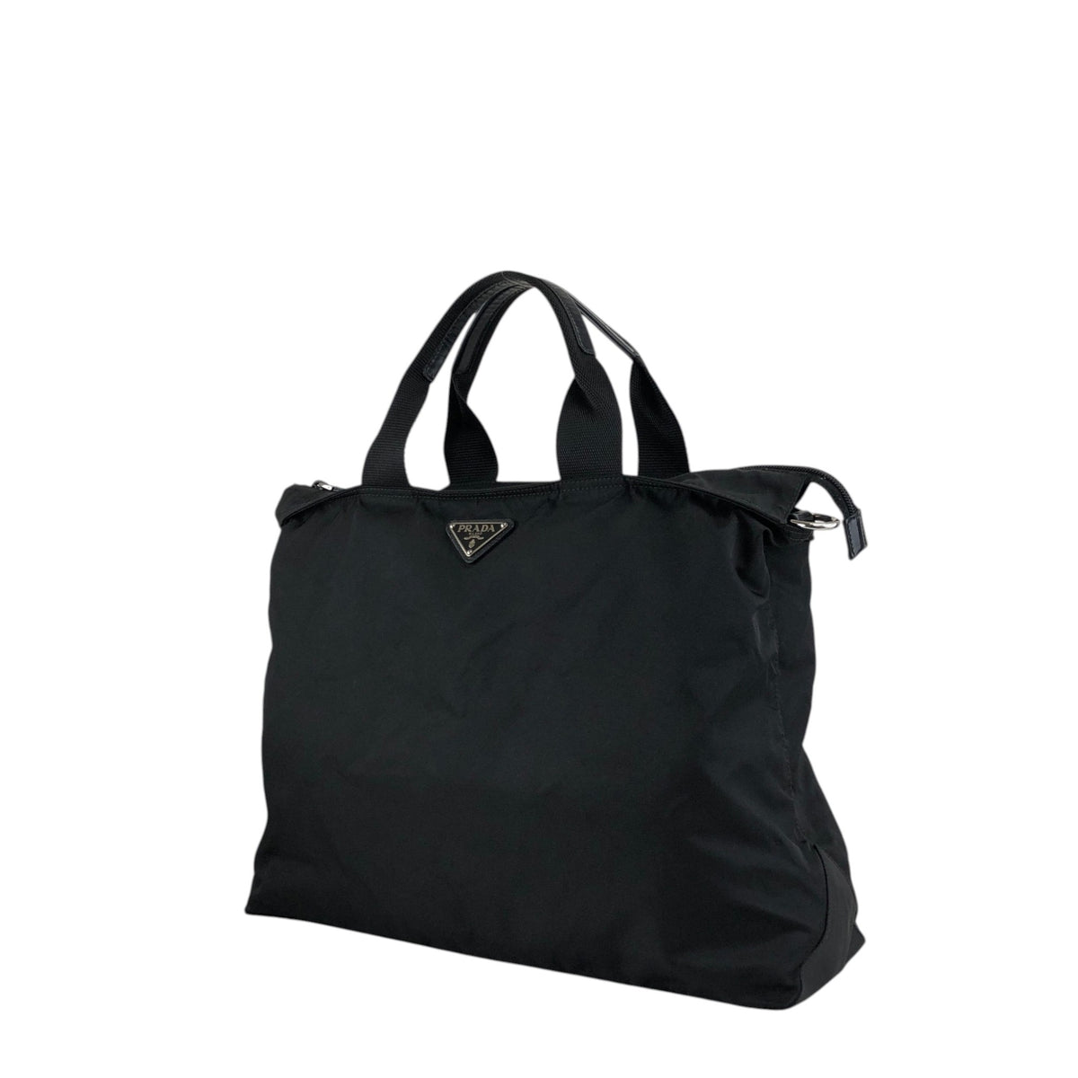 PRADA Tessuto Triangle Logo Two-way Totebag Shoulder bag Black Vintage zdgz8g
