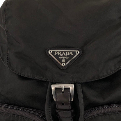 PRADA Triangle Logo Double Pocket Backpack Brown Vintage 65znig