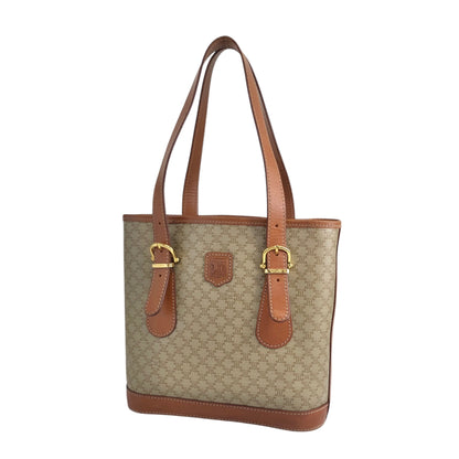 CELINE Macadam Blason Shoulder bag Totebag Beige Vintage arbnmz