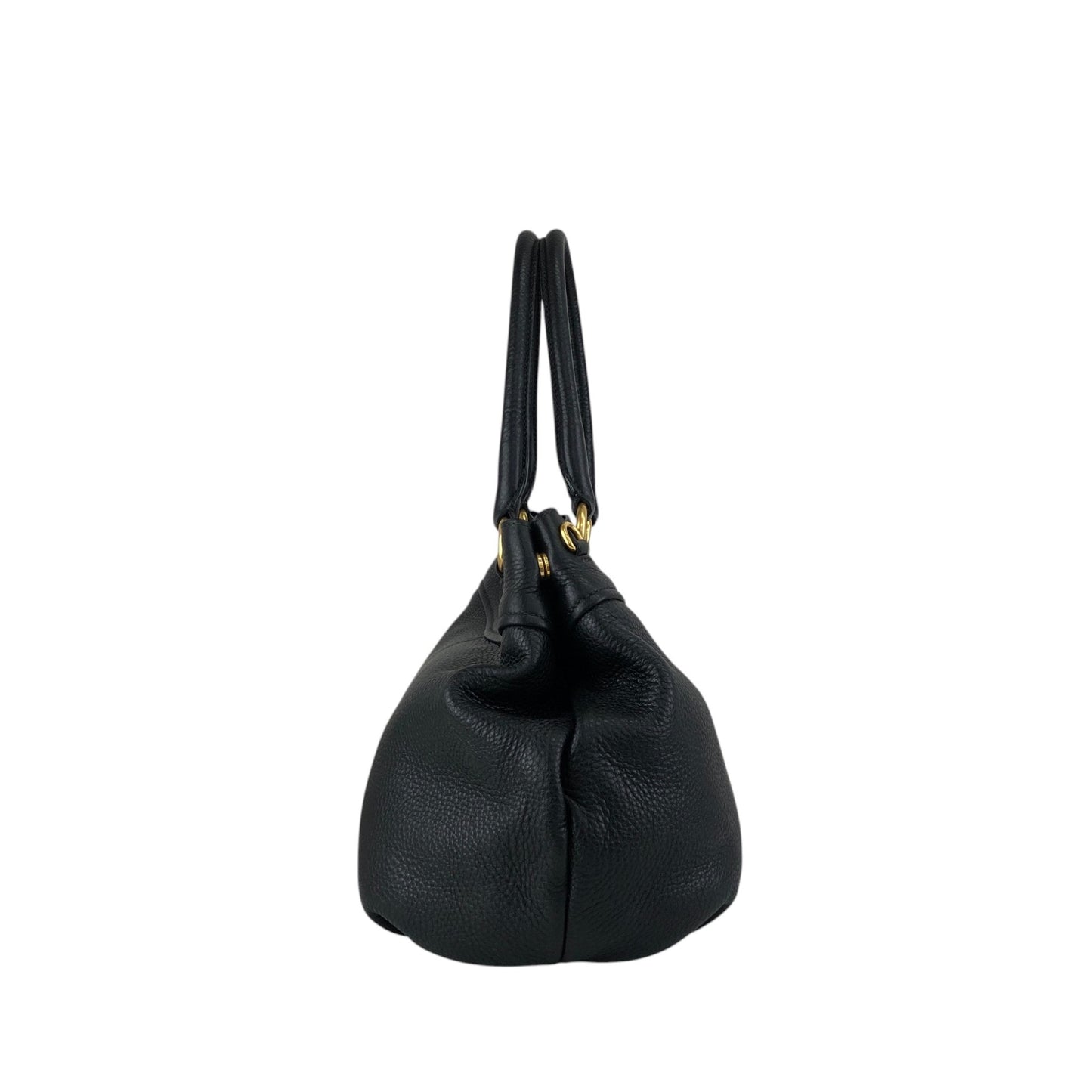PRADA Logo Two-way Handbag Shoulder bag Black Vintage g864hh