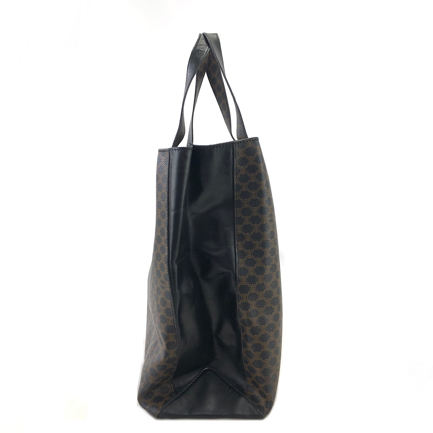 CELINE Macadam Handbag Totebag Black Vintage 6pyh3a