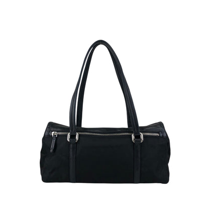 PRADA Triangle Logo Front Lock Totebag Black Vintage dggbp5
