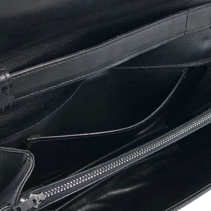 CELINE Triomphe Flap Shoulder bag Black Vintage 6t3cvm