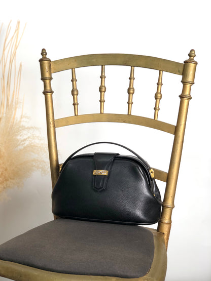 GUCCI Horse Bit Top Handle Handbag Black Vintage ied7b7