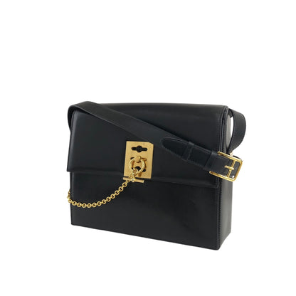 CELINE Gancini Shoulder bag Black Vintage mv6k7d