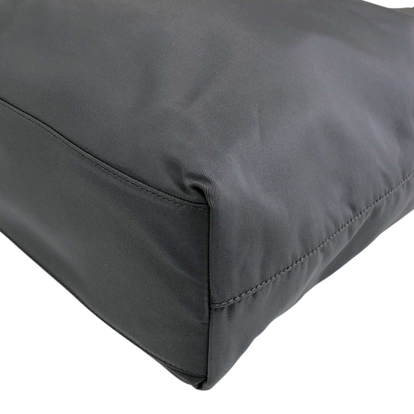 PRADA Tessuto Triangle logo Totebag Gray Vintage nfpiaw