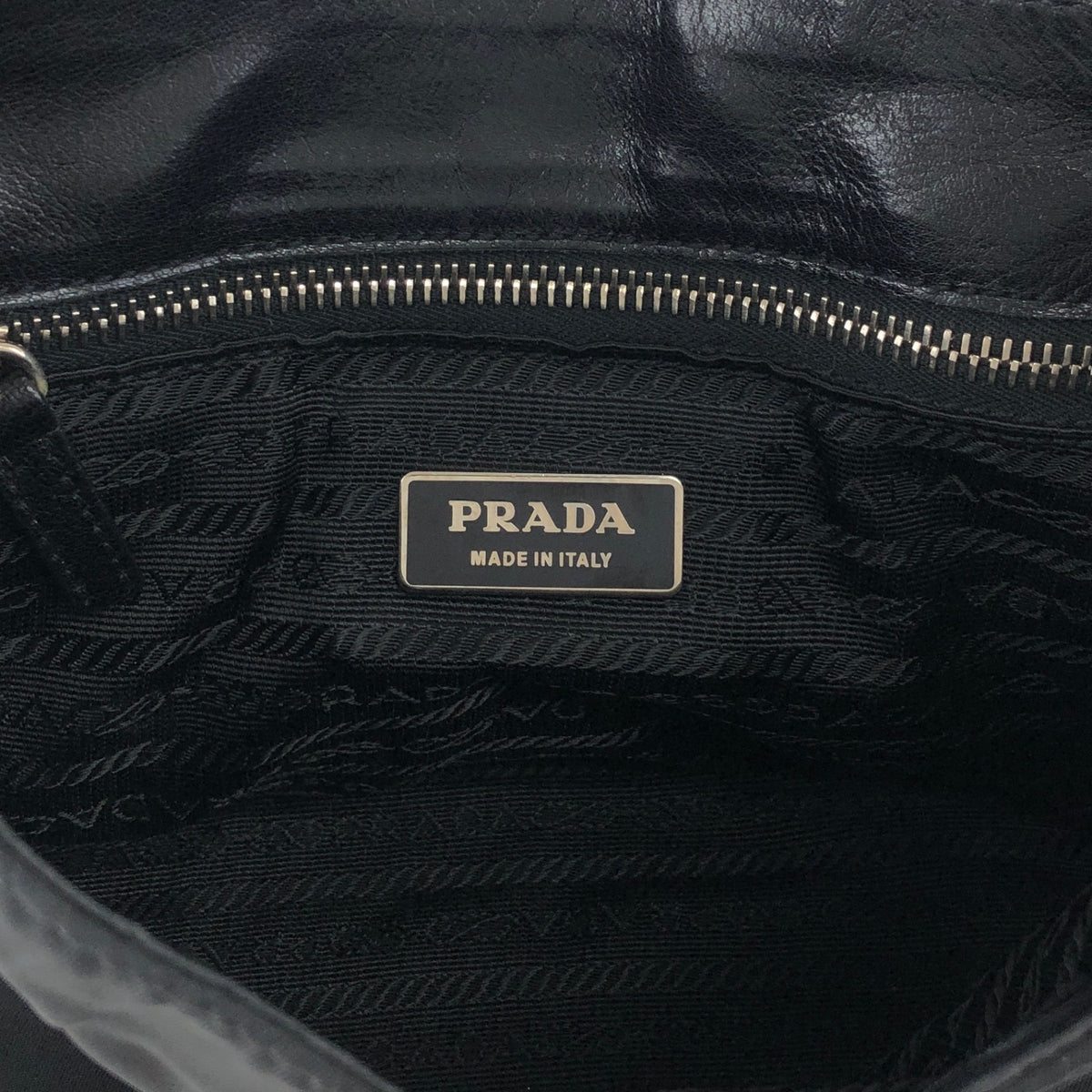 PRADA Push lock Shoulder bag Black Vintage vyves6