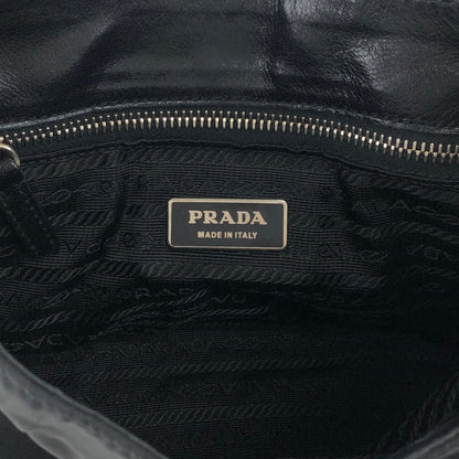 PRADA Push lock Shoulder bag Black Vintage vyves6