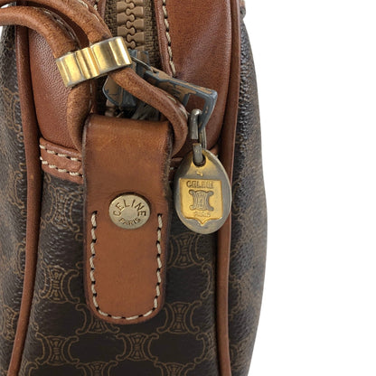 CELINE Macadam Blason Shoulder bag Brown Vintage ebzayc