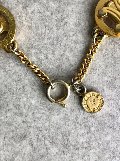 CELINE Blason Bracelet Gold Vintage 6wjyyr