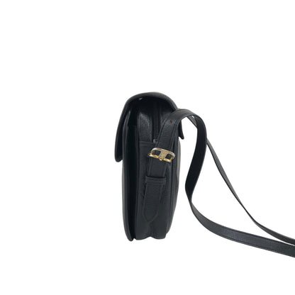 Yves Saint Laurent YSL Logo Shoulder bag Black Vintage 2c23th