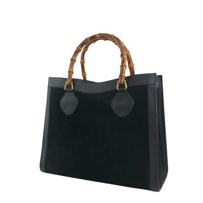 GUCCI Bamboo Handbag Black Vintage ujswe3