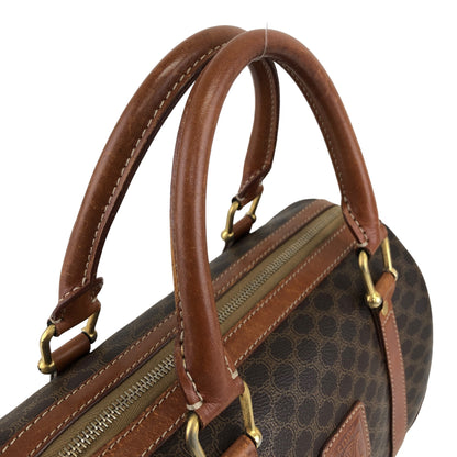 CELINE Macadam Blason Handbag Small Boston bag Brown Vintage dujsu6