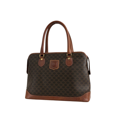 CELINE Macadam Blason Handbag Brown Vintage yry5hb