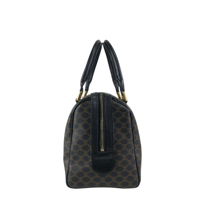 CELINE Macadam Blason Two-way Small Boston bag Shoulder bag Black Vintage d4zwjm