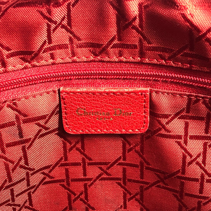 Christian Dior Cannage Logo Charm Handbag Black Vintage 2camf8
