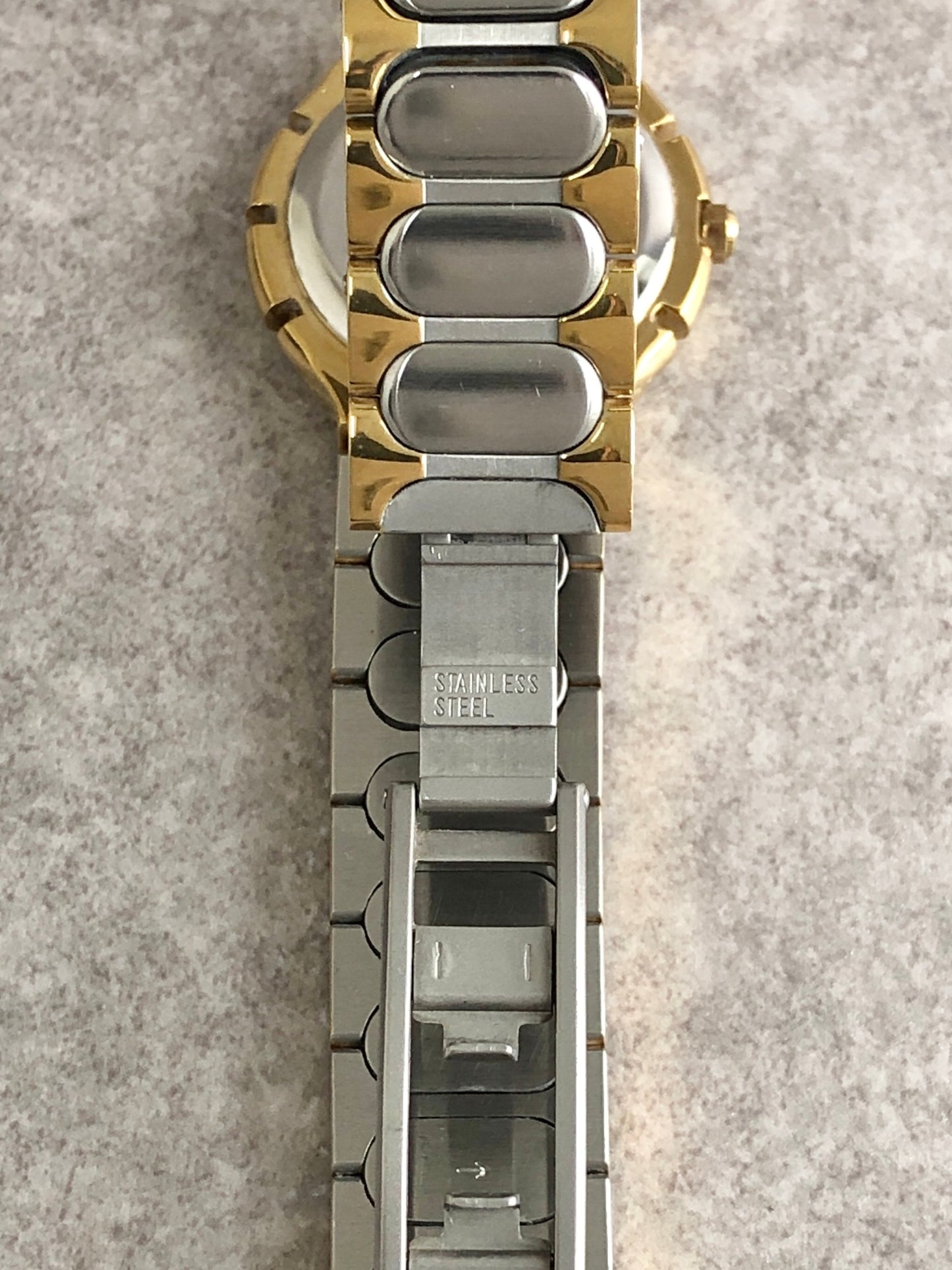 Yves Saint Laurent YSL Logo Watch Silver×Gold 527921 Vintage uy8xst