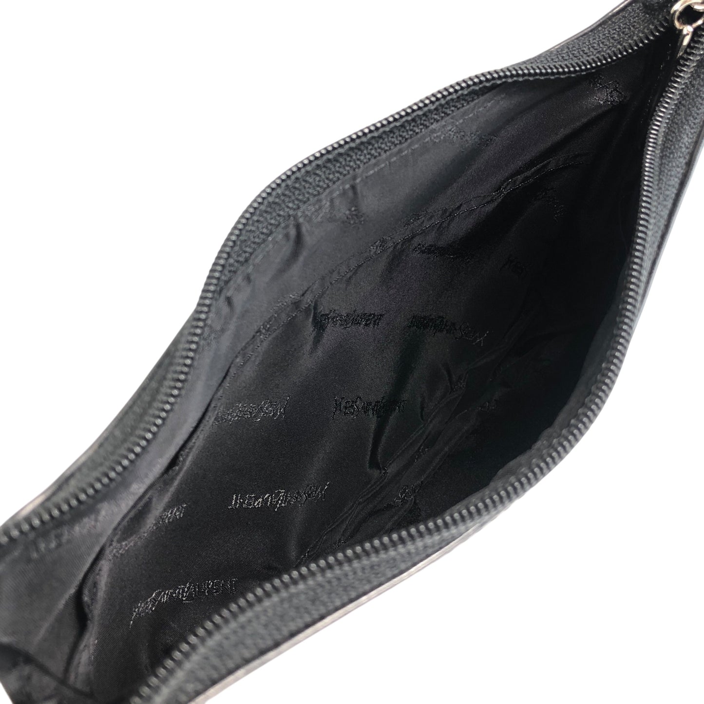 Yves Saint Laurent Logo Small Handbag Black Vintage bva8kv