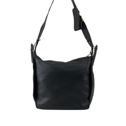 CELINE Gancini Shoulder bag Black Vintage etpu46