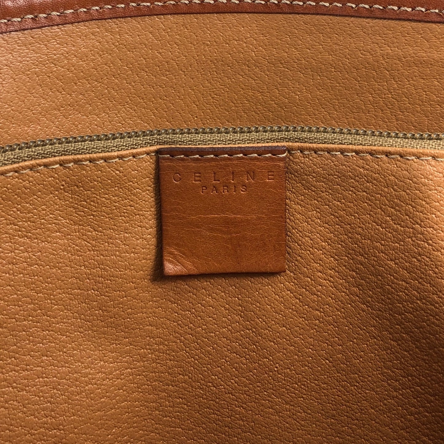 CELINE Macadam Blason Handbag Totebag Brown Vintage g8hnuw