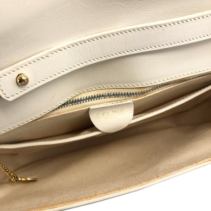 CELINE Triomphe 皮革手提包白色復古 stx6m7