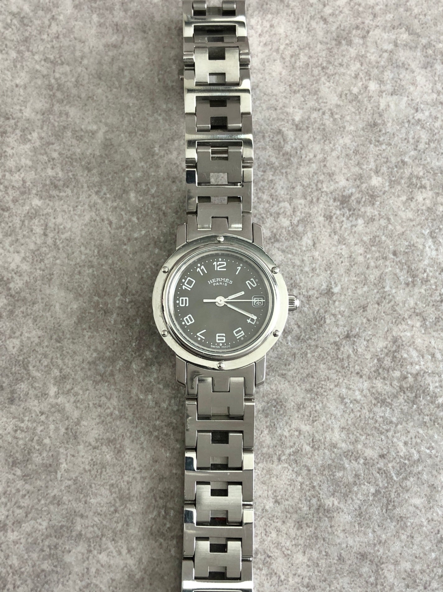HERMES Watch Silver Vintage 6c76vx