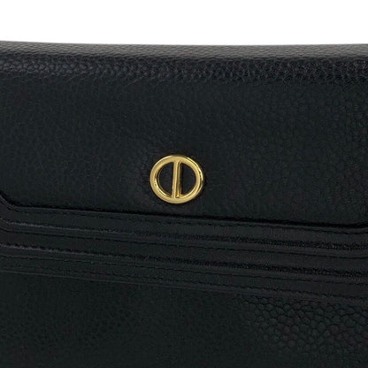 Christian Dior CD Logo Chain Shoulder bag Black Vintage iiv2uk