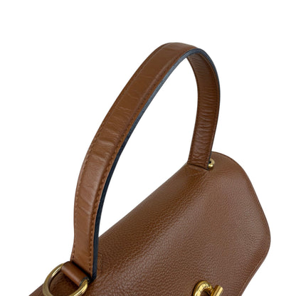 CELINE Toggle Clasp Two-way Handbag Shoulder bag Brown Vintage p67n53
