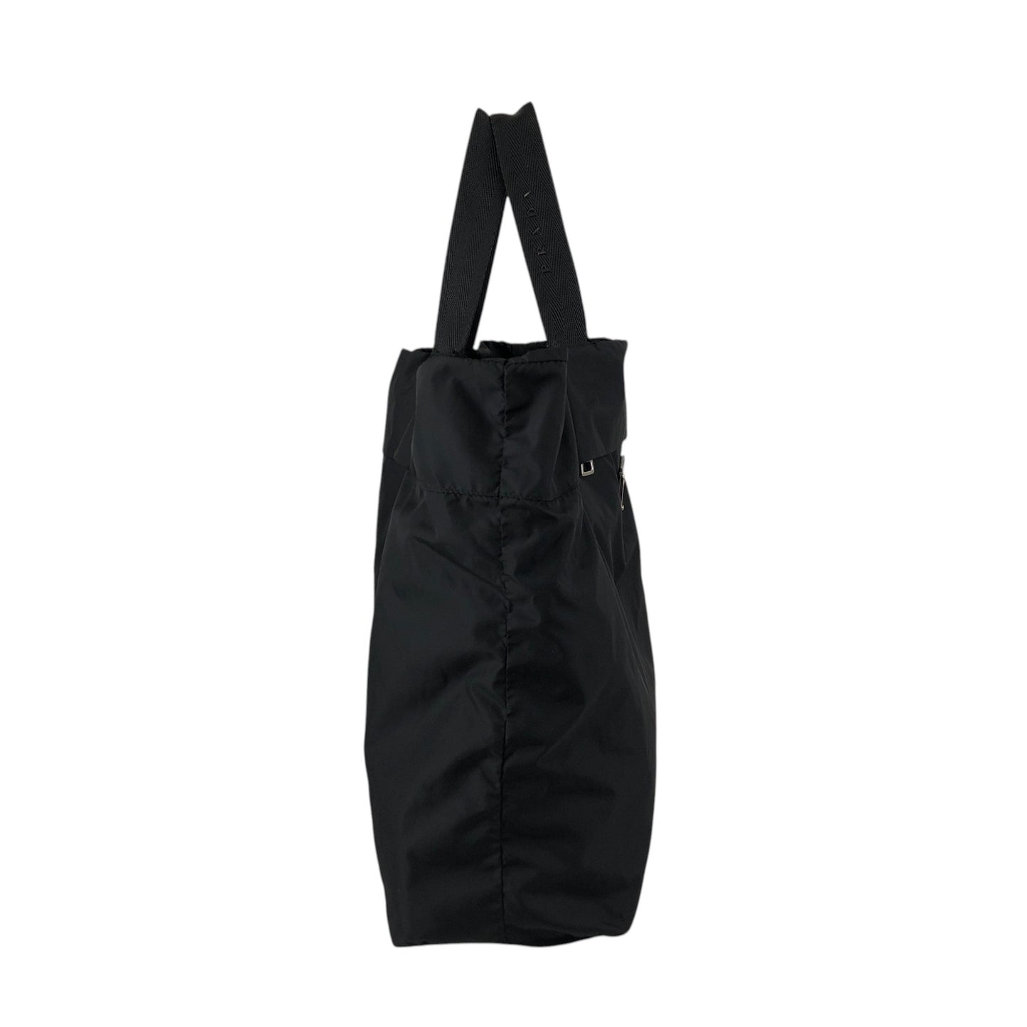 PRADA Tessuto Triangle Logo Handbag Totebag Black Vintage txv6yu