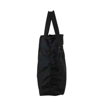PRADA Tessuto Triangle Logo Handbag Totebag Black Vintage txv6yu