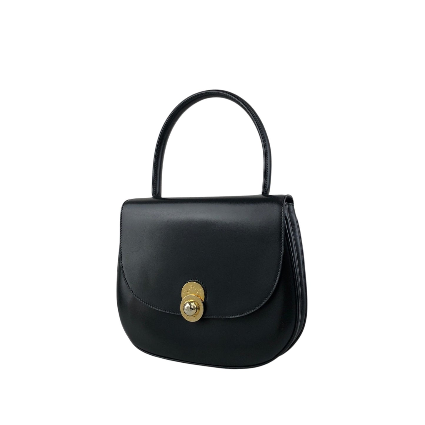 CELINE Starball Top Handle Handbag Black Vintage idde2j