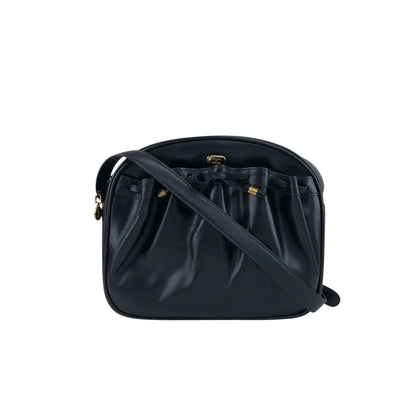 CELINE Logo Tassel Shoulder bag Navy Vintage fcpzrv