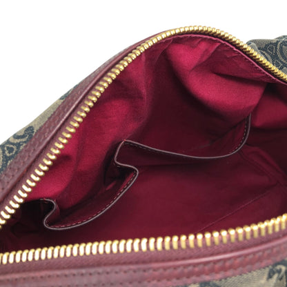 CELINE Blason Small Boston bag Handbag Gray Bordeaux Vintage iksjrc