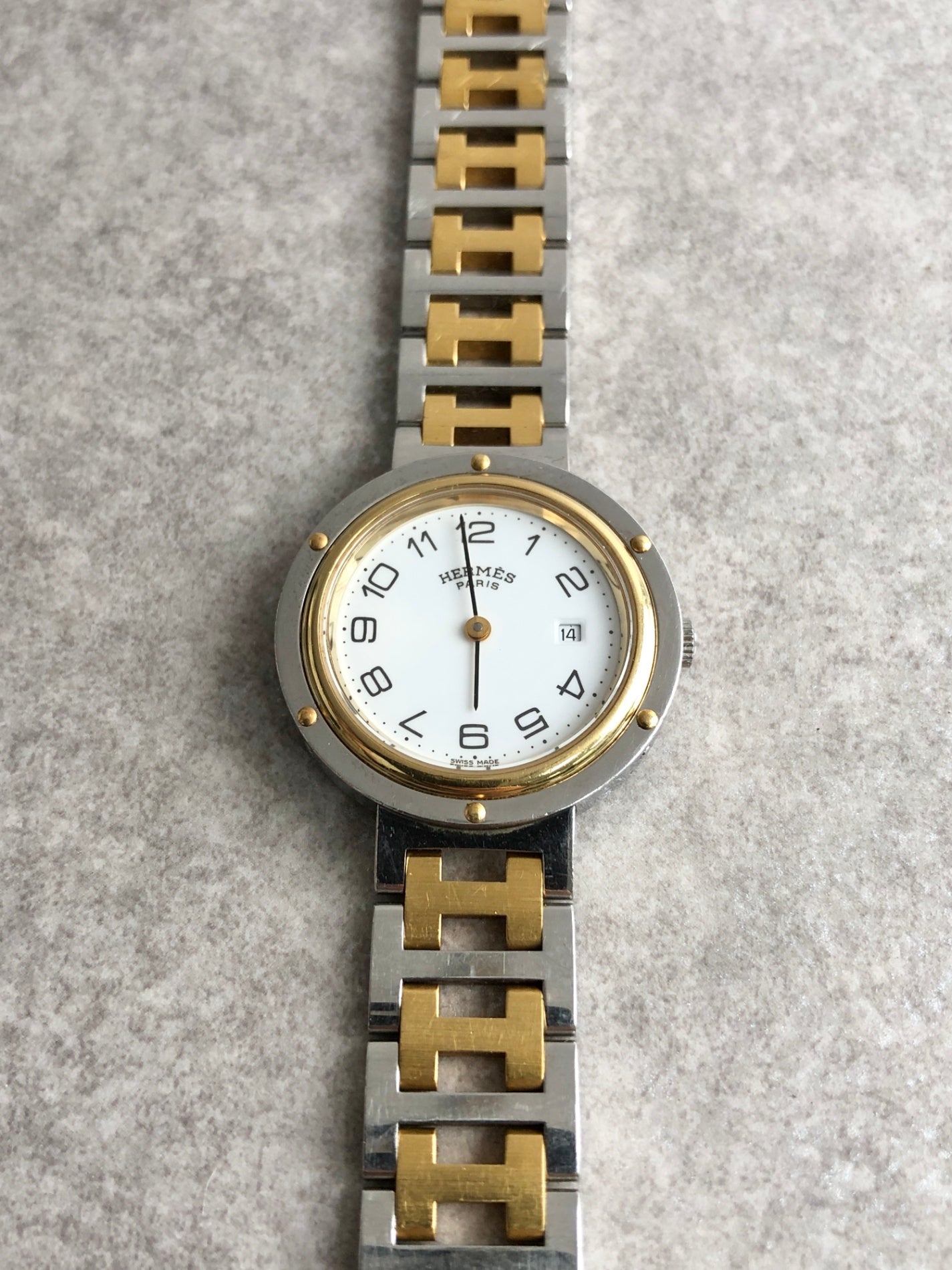 HERMES Watch Gold×Silver Vintage gmrz5y