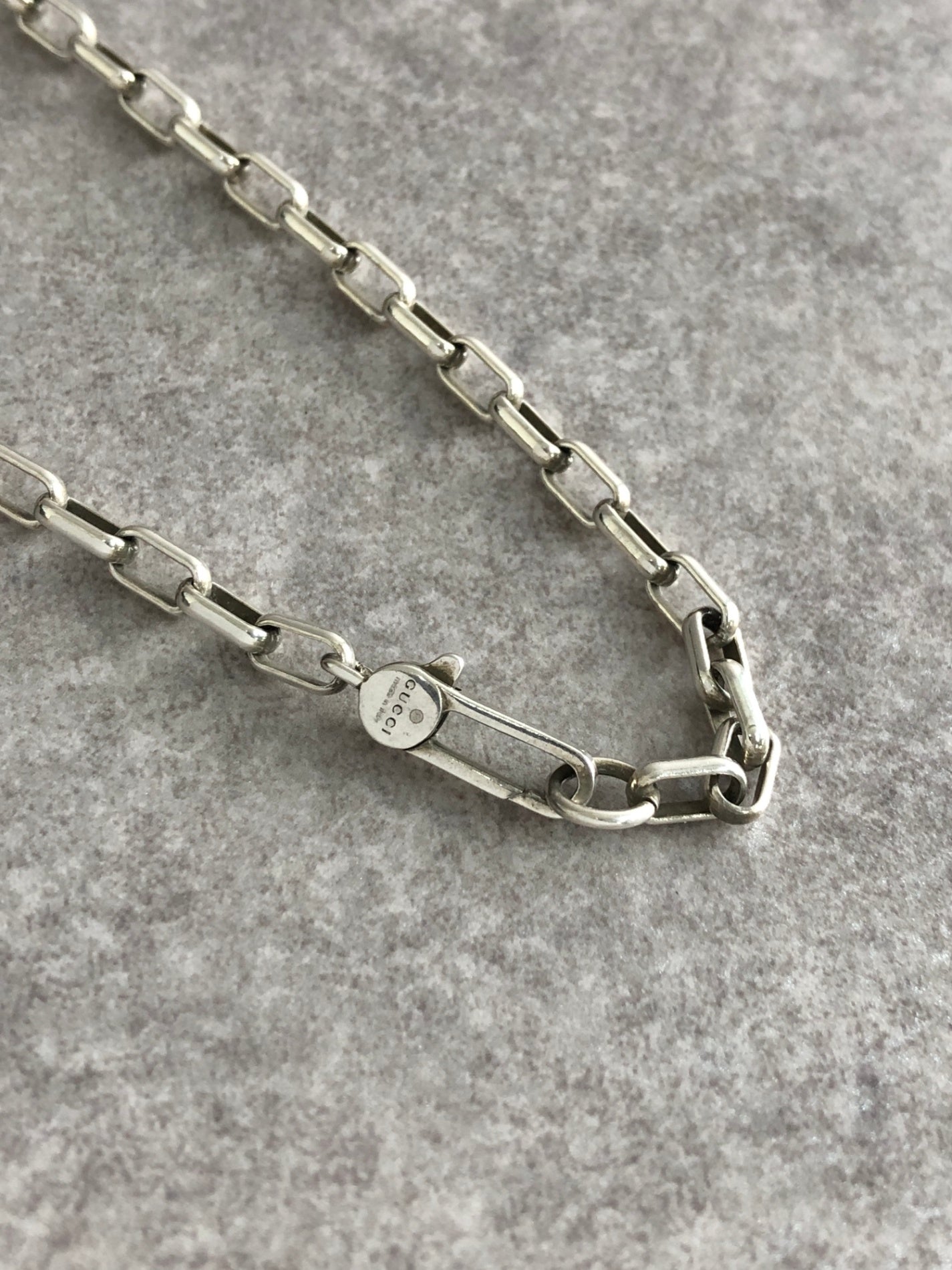 GUCCI Interlocking SILVER925 Necklace Silver Vintage twg3nj