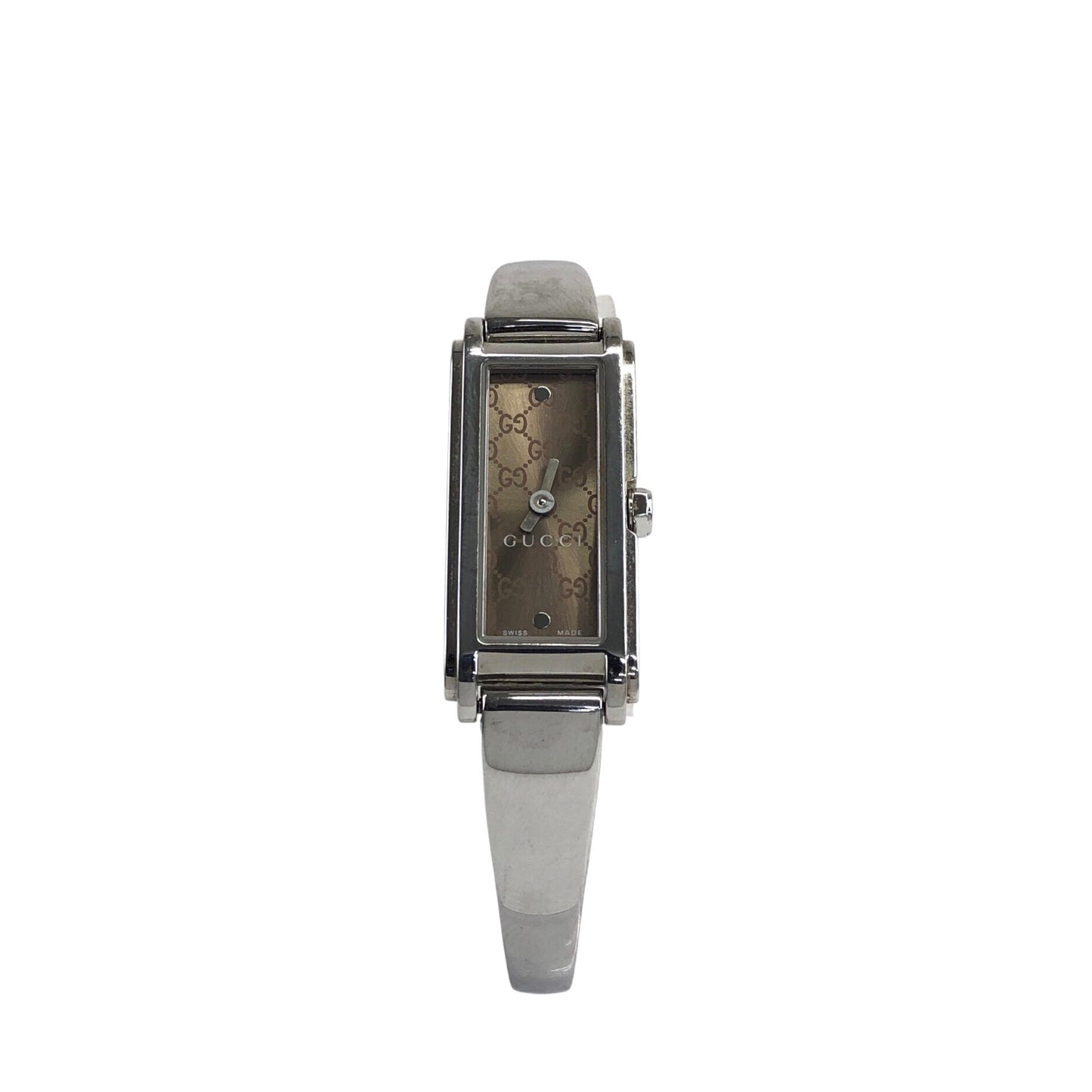 GUCCI Logo Watch Silver Vintage kieyzm