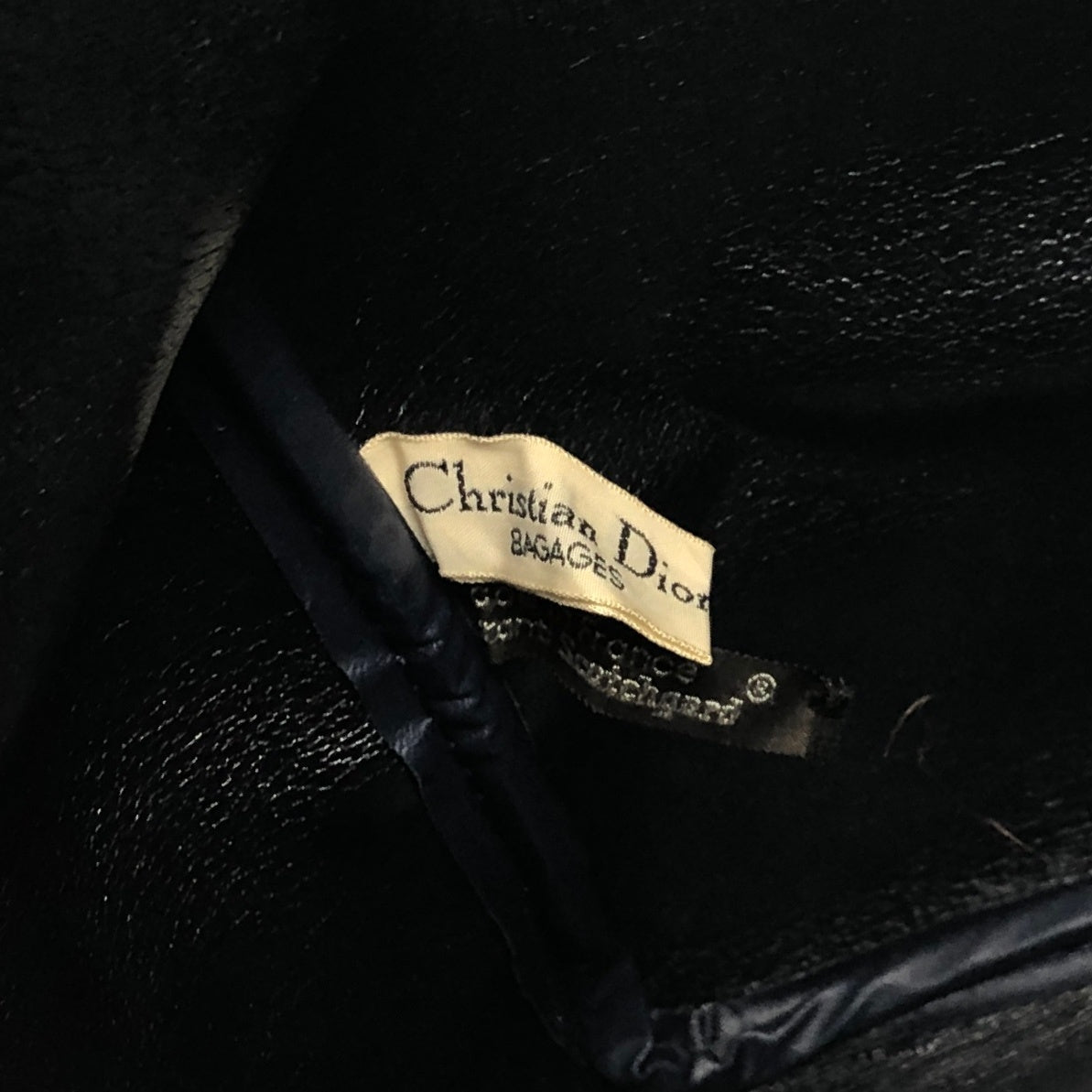 Christian Dior Trotter Handbag Boston bag Navy Vintage fw6xn6