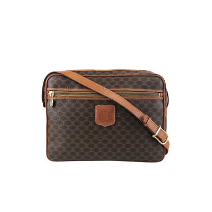 CELINE Macadam Blason Shoulder bag Brown Vintage jbdzhb