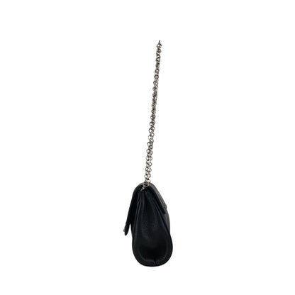 Salvatore Ferragamo Gancini Chain Shoulder bag Black Vintage sj8amk