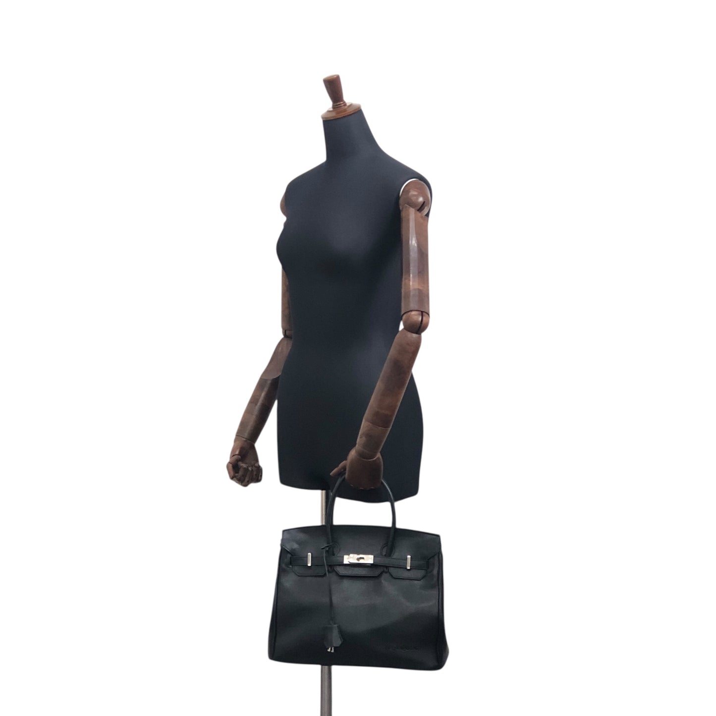 Yves Saint Laurent Turn Lock Handbag Black Vintage 74yryb