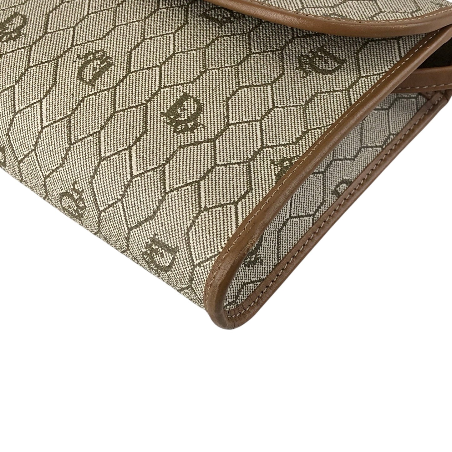Christian Dior Honeycomb Pattern Logo Shoulder bag Beige Vintage zjd4wh