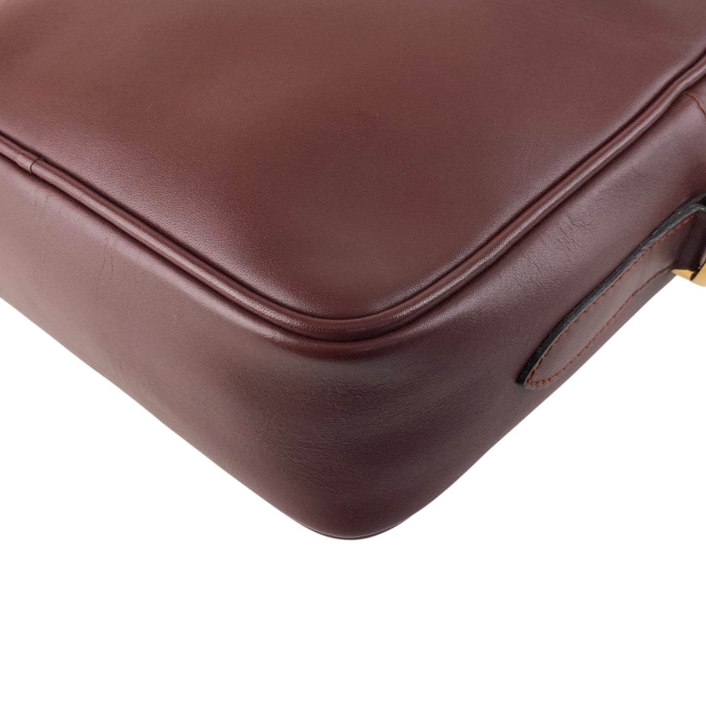 Cartier Logo Embossed Shoulder bag Bordeaux Vintage p8xu57